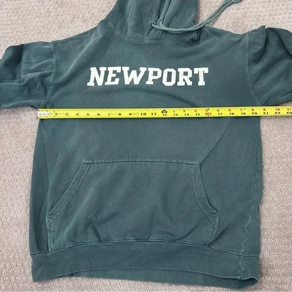 Soft As A Grape Newport RI Hoodie | Coastal Sea Glass Green Pullover Sweatshirt - Picture 5 of 8